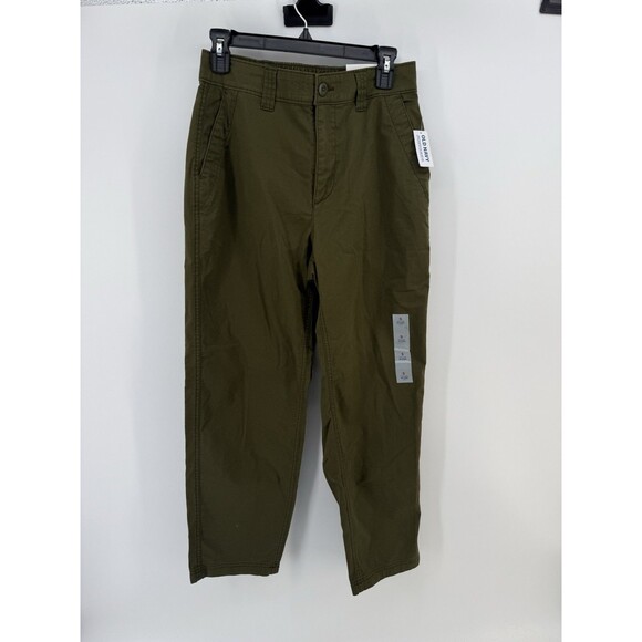 Old Navy High Rise OG Chino Womens Small Ankle Pants Green NWT - Picture 1 of 9
